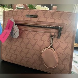 BETSY JOHNSON XOXO PINK TOTE